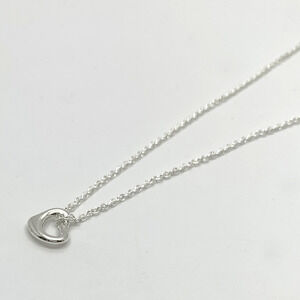 Tiffany Co Elsa Peretti Open Heart Silver Pendant